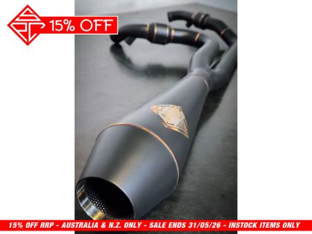 2-into-1 4.5in. Big Bore Exhaust With ProFlo Headers - Black Onyx. Fits Touring 2017up SP Concepts EXHAUST