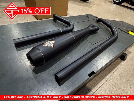 2-into-1 Turnpike Full Length Exhaust - Black Onyx. Fits Touring 2017up. SP Concepts EXHAUST