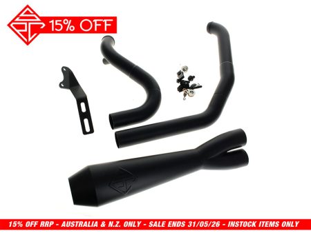 2-into-1 LaneSplitter Exhaust - Black. Fits Dyna 2006-2017 SP Concepts EXHAUST
