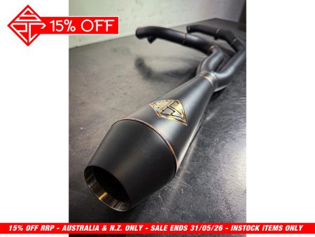 2-into-1 4.5in. Big Bore Exhaust - Black Onyx. Fits Dyna 2006-2017 SP Concepts EXHAUST