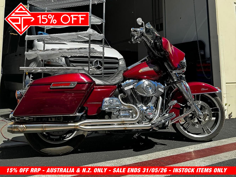 2-into-1 Full Length Exhaust - Stainless Steel. Fits Touring 1995-2016 SP Concepts EXHAUST - Image 2