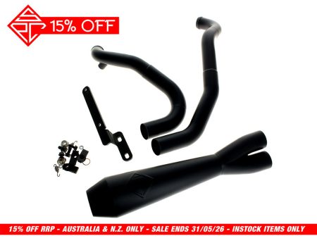 2-into-1 LaneSplitter Exhaust - Black. Fits Sportster 2014-2021 SP Concepts EXHAUST