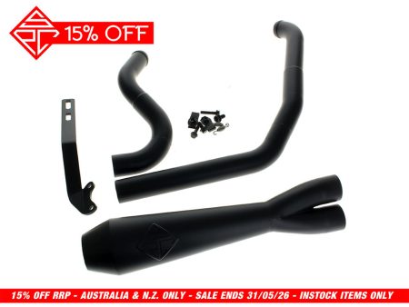 2-into-1 LaneSplitter Exhaust - Black. Fits Dyna 1999-2005 SP Concepts EXHAUST