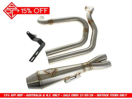 2-into-1 4.5in. Big Bore Exhaust - Stainless Steel. Fits FXR 1987-1994 SP Concepts EXHAUST