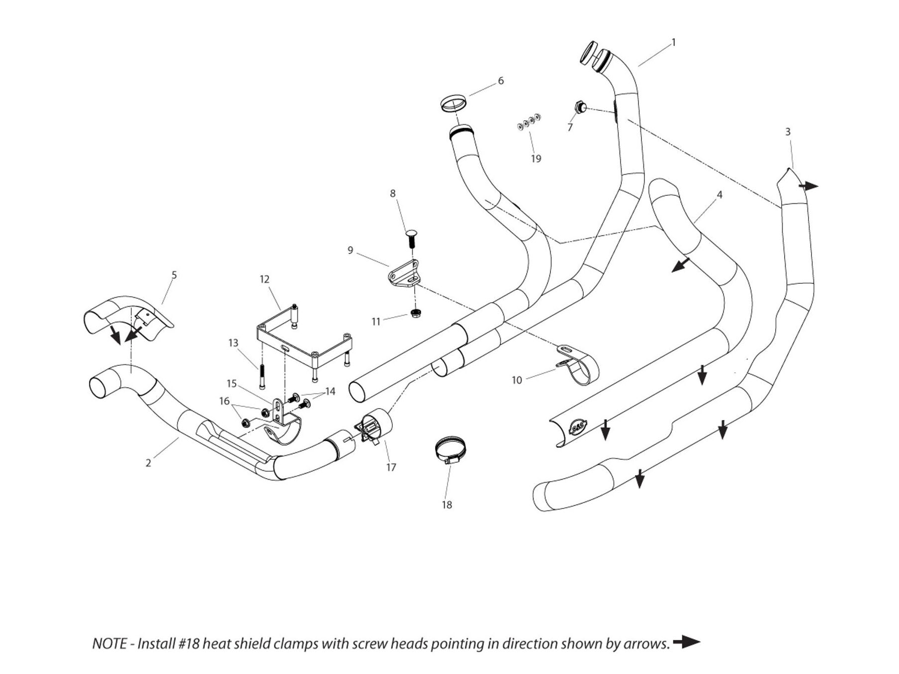 Power Tune Dual Headers - Chrome. Fits Touring 1995-2008. S&S - Image 2