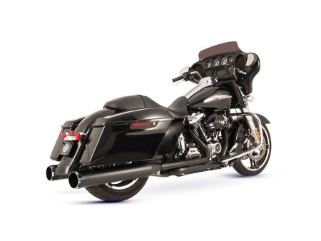 El Dorado 2-into-2 Dual Exhaust - Black with Black Thruster End Caps. Fits Touring 2017up. S&S