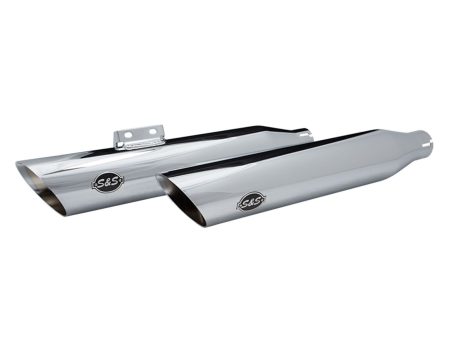 3-1/2in. Slash Cut Slip-On Mufflers - Chrome. Fits Softail Slim, Street Bob, Standard & Low Rider Models 2018-2024 & Breakout & Fat Boy 2018up S&S