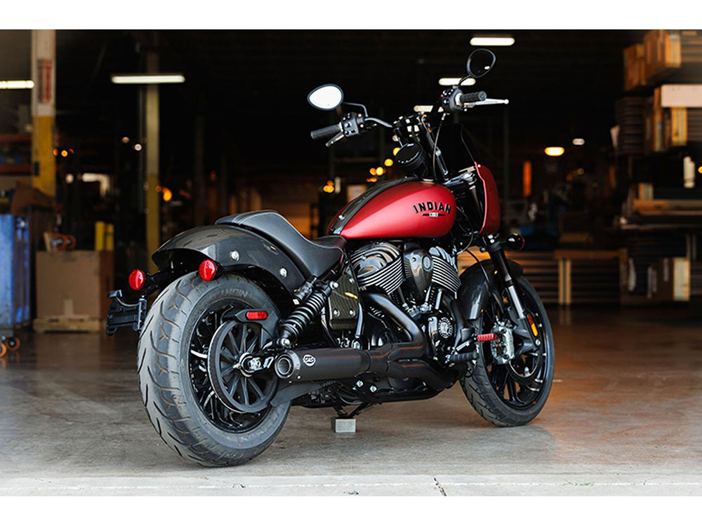 Qualifier 2-into-1 Exhaust - Black. Fits Indian Cruiser 2022up S&S - Image 2