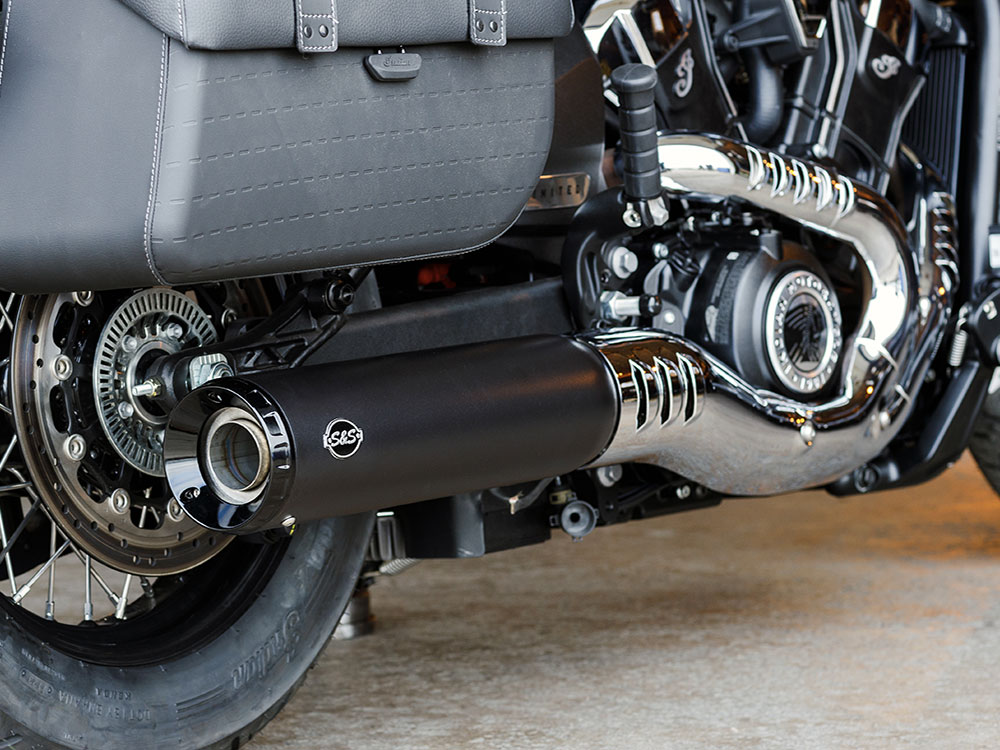 Grand National Slip-On Muffler - Black with Black End Cap. Fits Indian Scout 2025up S&S - Image 4