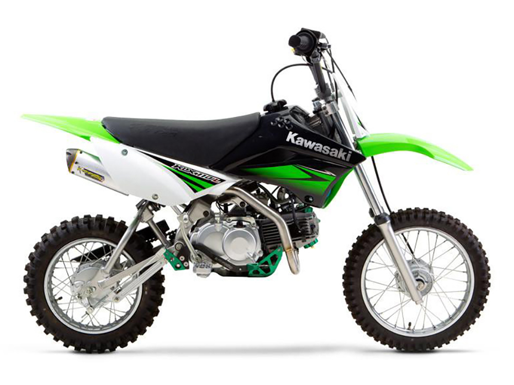 Kawasaki KLX110/L M6 Aluminium Full Exhaust System. Fits 2006up Models. TWO BROTHERS RACING EXHAUST
