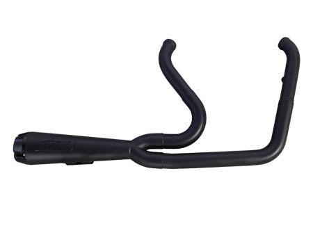 Comp-S 2-into-1 Exhaust - Black with Carbon Fiber End Cap. Fits Dyna 1991-2005. TWO BROTHERS RACING EXHAUST