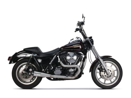 Comp-S 2-into-1 Exhaust - Stainless Steel with Carbon Fiber End Cap. Fits FXR 1987-1994. TWO BROTHERS RACING EXHAUST