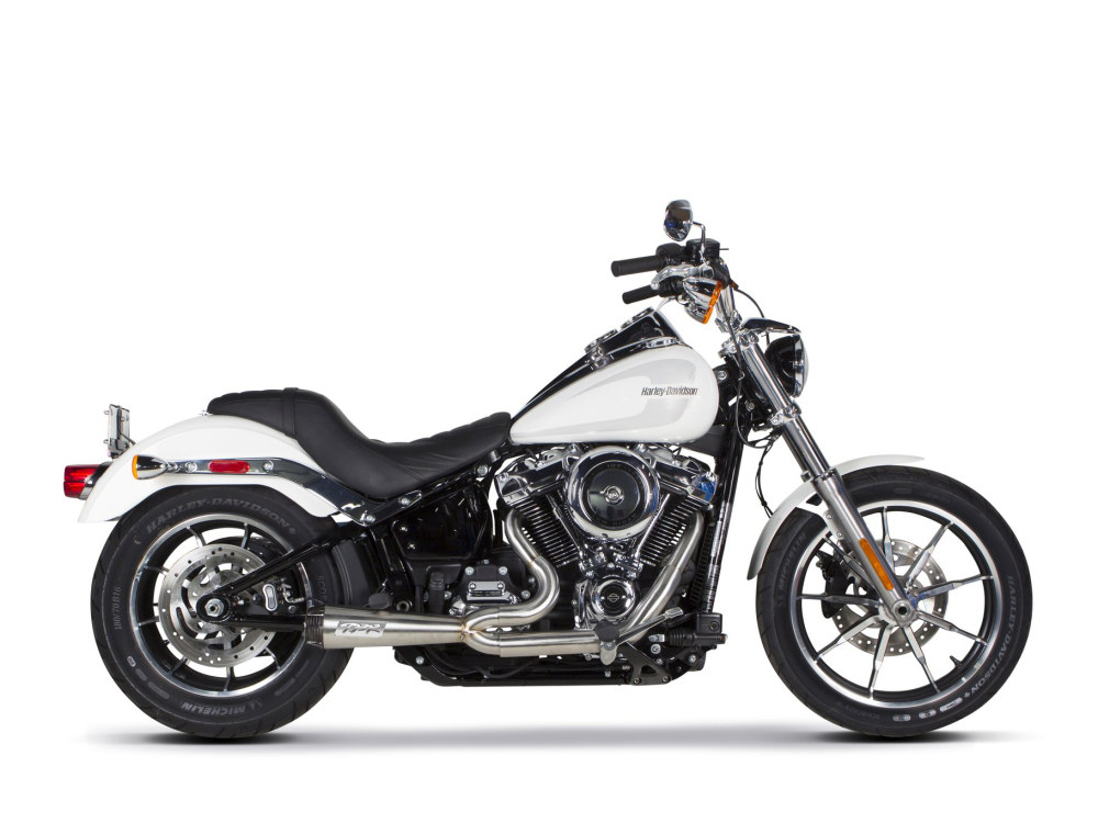 Comp-S 2-into-1 Exhaust - Stainless Steel with Carbon Fiber End Cap. Fits Softail 2018-2024 with Non-240 Rear Tyre. TWO BROTHERS RACING EXHAUST - Image 2
