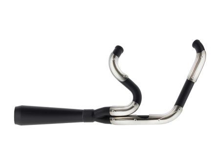 Assault 2-into-1 Exhaust - Black. Fits Dyna 1991-2005. Trask Performance