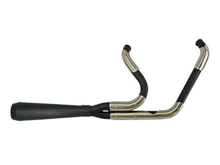 Assault 2-into-1 Exhaust - Black. Fits Softail 2007-2017 Trask Performance