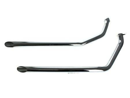 Slash Cut 1-3/4in. Drag Pipes - Chrome. Fits 4Spd FX 1971-1984 V-Factor