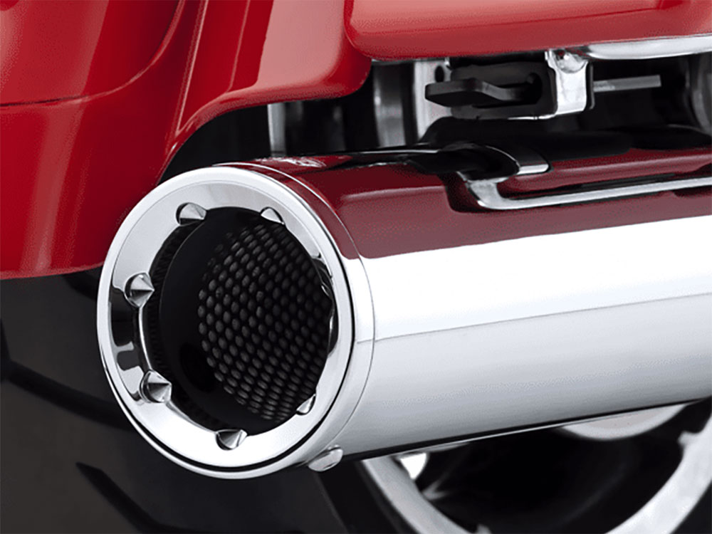 4.5in. Hi-Output Slip-On Mufflers - Chrome. Fits Touring 2017up Vance and Hines - Image 2