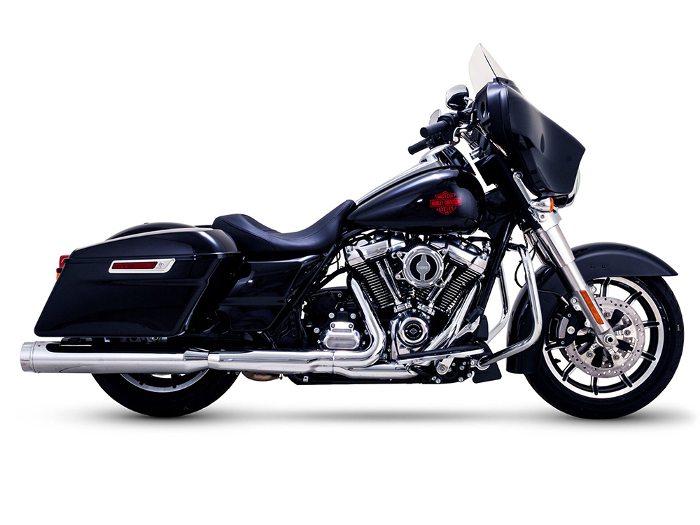 4.5in. Torquer 450 Slip-On Mufflers - Chrome with Chrome End Caps. Fits Touring 2017up Vance and Hines