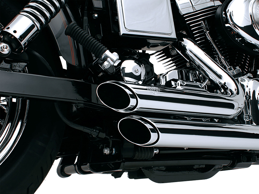 Shortshots Staggered Exhaust - Chrome. Fits Dyna 1991-2005 Vance and Hines - Image 2