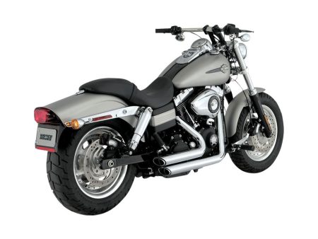 Shortshots Staggered Exhaust - Chrome. Fits Dyna 2006-2017 Vance and Hines