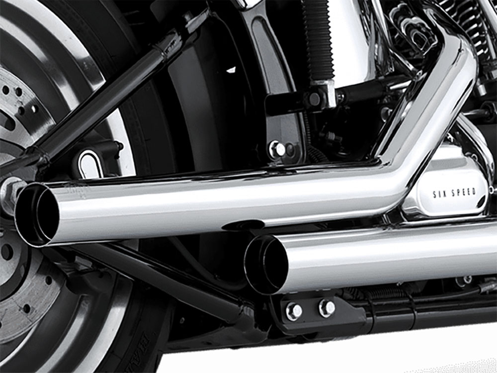 Straightshots Exhaust - Chrome. Fits Softail 1986-2017 Non-240 Tyre Models Vance and Hines - Image 3