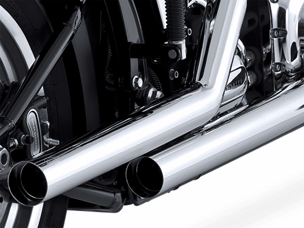 Straightshots Exhaust - Chrome. Fits Softail 1986-2017 Non-240 Tyre Models Vance and Hines - Image 4
