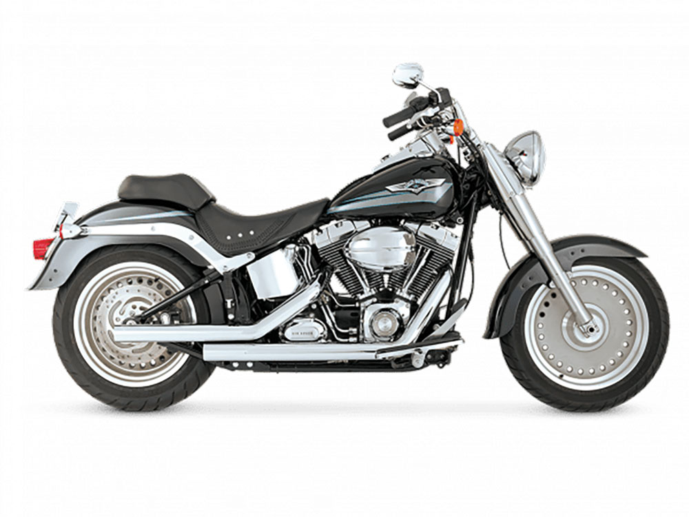 Straightshots Exhaust - Chrome. Fits Softail 1986-2017 Non-240 Tyre Models Vance and Hines