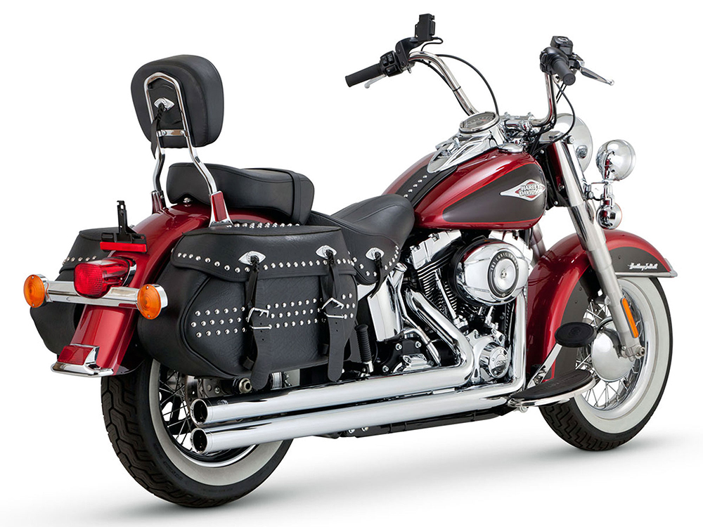 Big Shots Long Exhaust - Chrome. Fits Softail 1986-2017 Non-240 Tyre Models Vance and Hines - Image 2