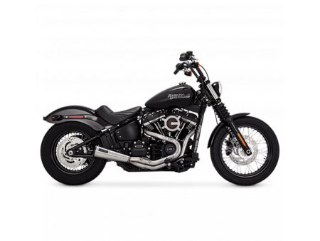 2-into-1 Upsweep Exhaust - Stainless Steel. Fits Softail 2018-2024 Non-240 Tyre Models Vance and Hines