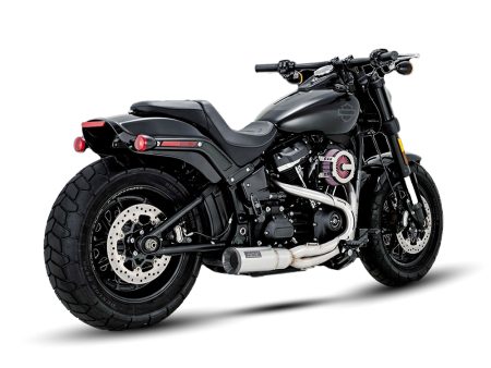 Hi-Output 2-into-1 Exhaust - Stainless Steel. Fits Softail 2018-2024 Non-240 Tyre Models Vance and Hines