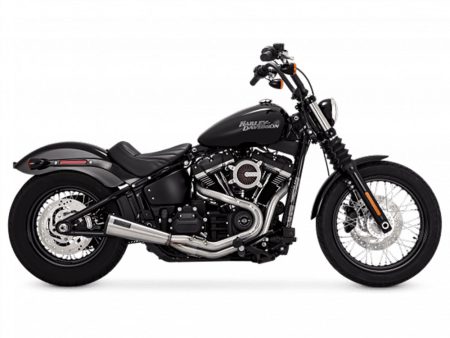 2-into-1 Upsweep Exhaust - Stainless. Fits Dyna 1991-2017 Vance and Hines