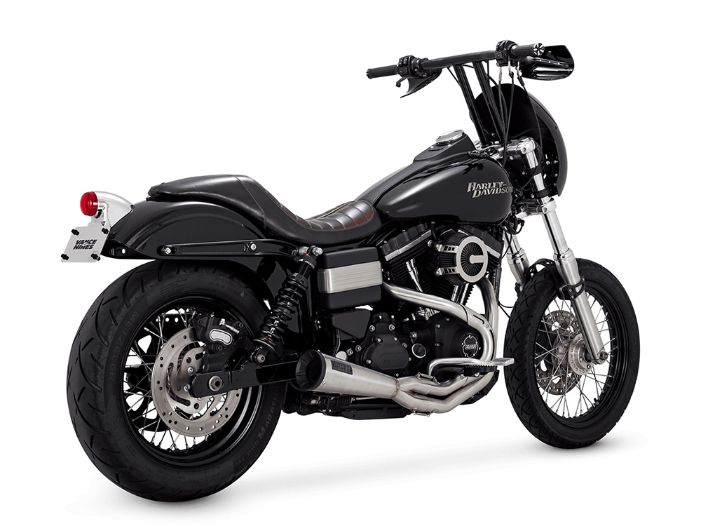 2-into-1 Upsweep Exhaust - Stainless. Fits Dyna 1991-2017 Vance and Hines - Image 2
