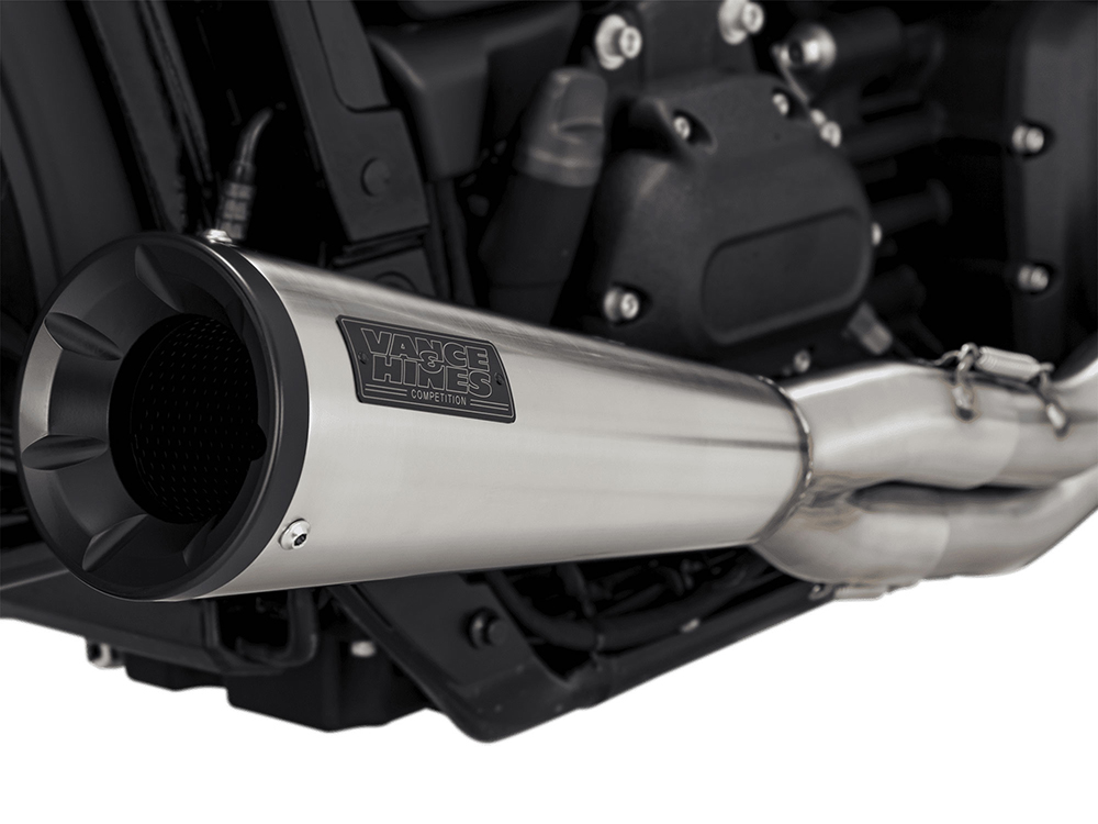 2-into-1 Upsweep Exhaust - Stainless. Fits Dyna 1991-2017 Vance and Hines - Image 3