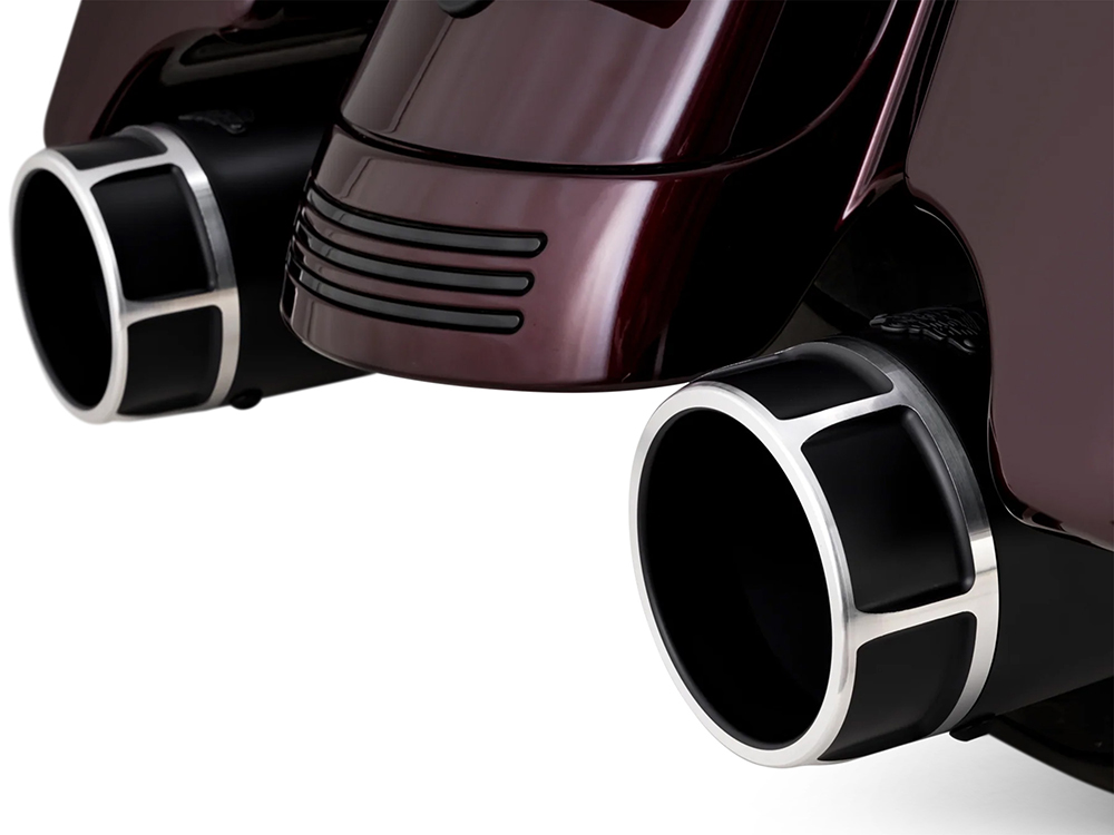 4.5in. Torquer 450 Slip-On Mufflers - Black with Black Machine End Caps. Fits Touring 2017up Vance and Hines - Image 3
