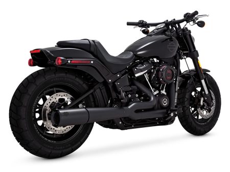 Pro Pipe 2-into-1 Exhaust - Black. Fits Softail 2018-2024 Non-240 Tyre Models Vance and Hines