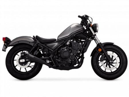Upsweep Slip-On Muffler - Black. Fits Honda CMX / Rebel 500cc 2017up Vance and Hines