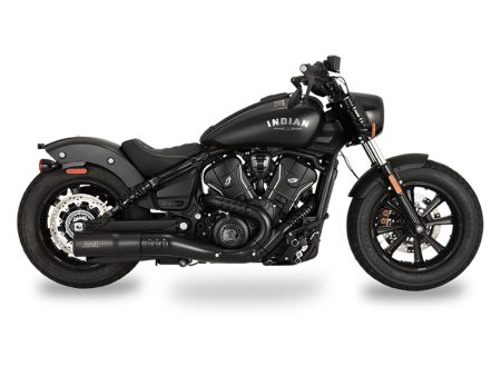 Hi-Output Slip-On Muffler - Black. Fits Indian Scout 2025up Vance and Hines