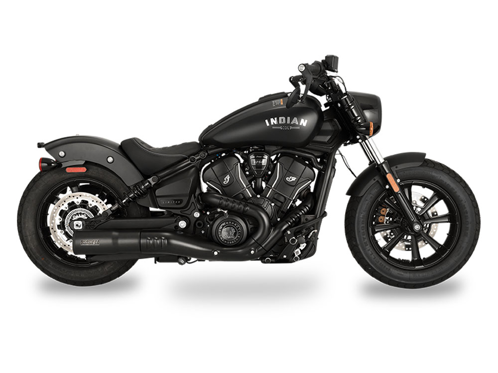 Hi-Output Slip-On Muffler - Black. Fits Indian Scout 2025up Vance and Hines
