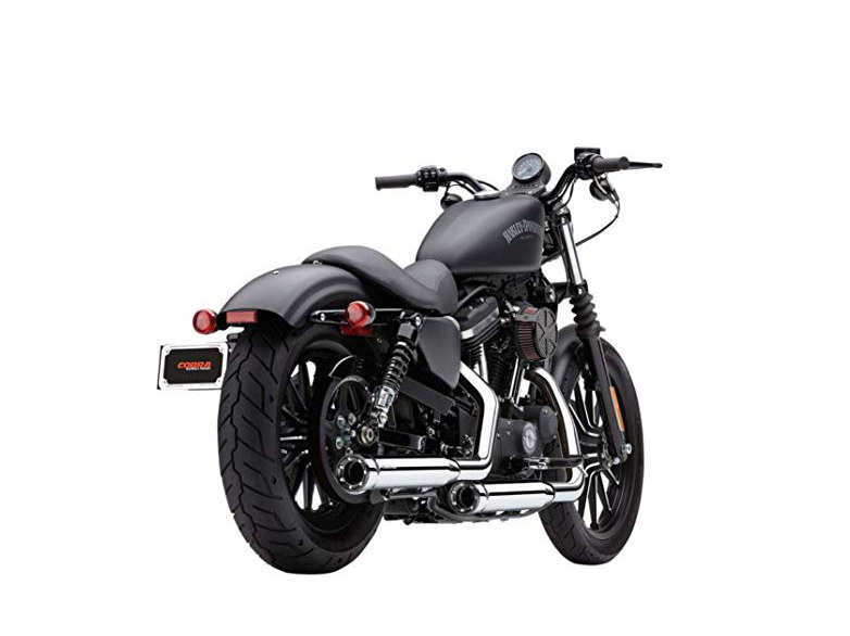 3in. RPT Slip On Mufflers - Chrome with Black Tips. Fits Sportster 2014-2021 COBRA EXHAUST - Image 2