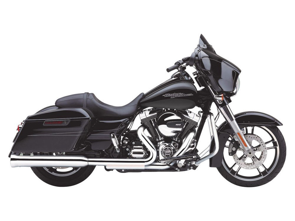 4in. Neighbor Hater Slip-On Mufflers - Chrome. Fits Touring 1995-2016 & Trike 2017-2020. COBRA EXHAUST