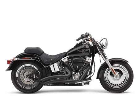 Speedster Short Swept Exhaust - Black. Fits Softail 1986-2017. COBRA EXHAUST