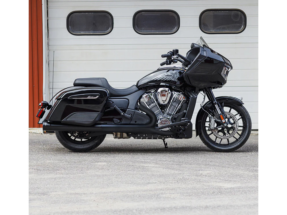 Grand Prix 4in. Slip-On Mufflers - Black. Fits Indian Big Twin 2014up with Hard Saddle Bags. Firebrand EXHAUST - Image 3