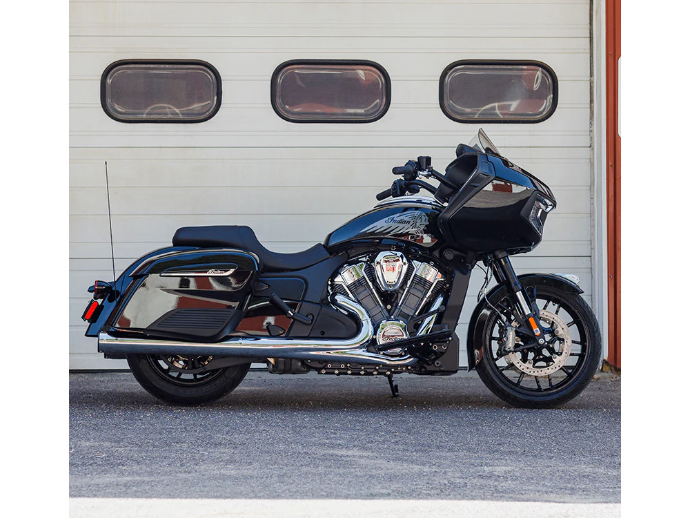 Grand Prix 4in. Slip-On Mufflers - Chrome. Fits Indian Big Twin 2014up with Hard Saddle Bags. Firebrand EXHAUST - Image 3