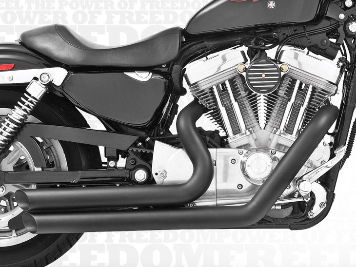 Amendment Exhaust - Black. Fits Sportster 2004-2021 FREEDOM PERFORMANCE EXHAUST - Image 4
