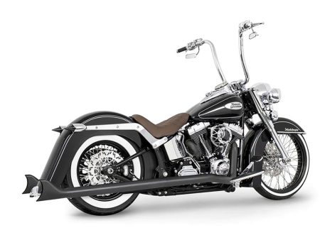 36in. Replacement SharkTail Muffer Set - Black. Only Fits Softail 1997-2017 Running Freedom SharkTail Exhaust Systems. FREEDOM PERFORMANCE EXHAUST