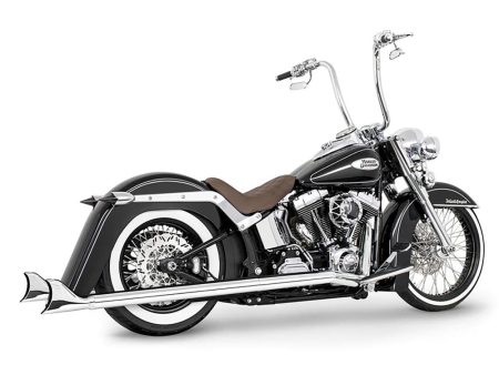 39in. Replacement SharkTail Muffer Set - Chrome. Only Fits Softail 1997-2017 Running Freedom SharkTail Exhaust Systems. FREEDOM PERFORMANCE EXHAUST