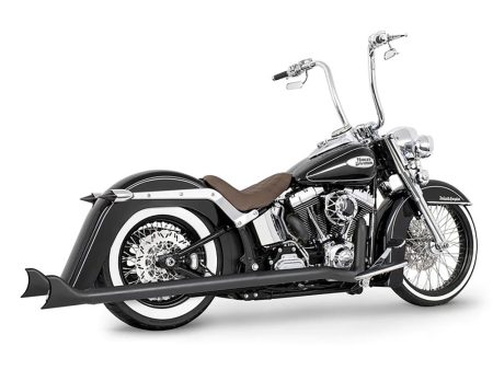 39in. Replacement SharkTail Muffer Set - Black. Only Fits Softail 1997-2017 Running Freedom SharkTail Exhaust Systems. FREEDOM PERFORMANCE EXHAUST