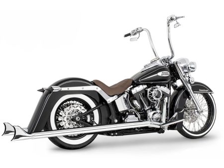 42in. Replacement SharkTail Muffer Set - Chrome. Only Fits Softail 1997-2017 Running Freedom SharkTail Exhaust Systems. FREEDOM PERFORMANCE EXHAUST