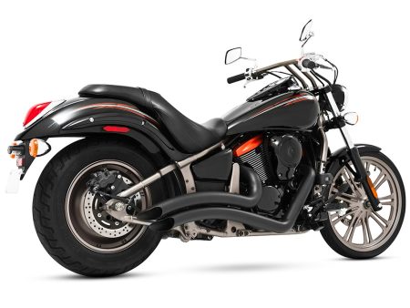 Sharp Curve Radius Exhaust - Black. Fits Kawasaki Vulcan 900 2006up. FREEDOM PERFORMANCE EXHAUST