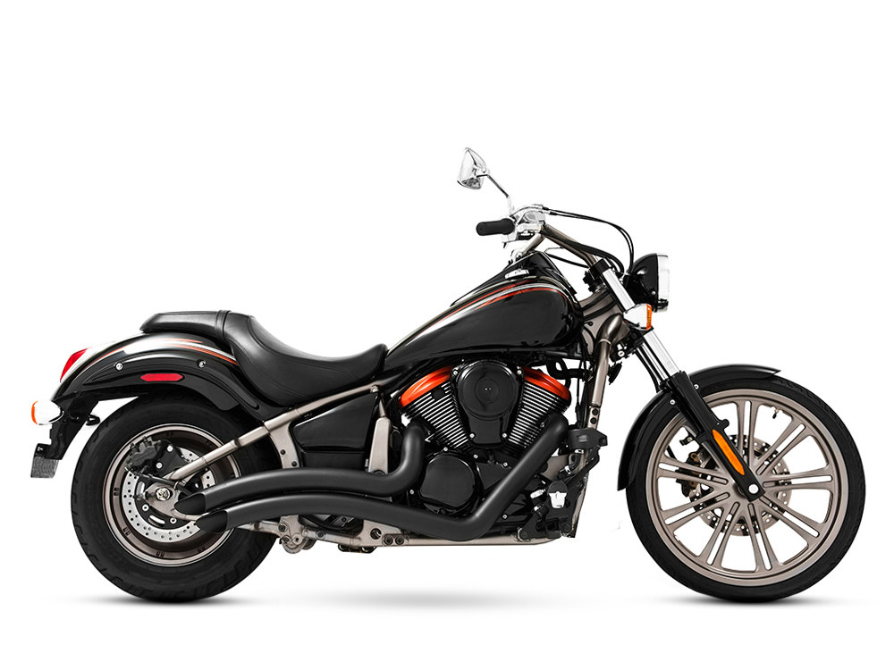 Sharp Curve Radius Exhaust - Black. Fits Kawasaki Vulcan 900 2006up. FREEDOM PERFORMANCE EXHAUST - Image 2